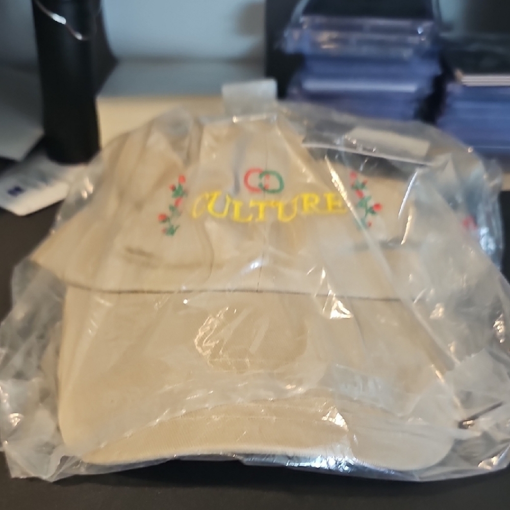 YRN Beige Culture Embroidered Cap